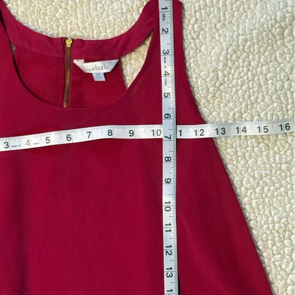 Charming Charlie Pink Fuchsia Layered Tank Top Medium - Picture 14 of 16